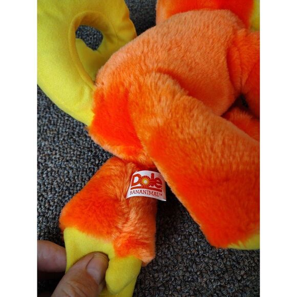2- Dole Bananimals Orange Banachimp Plush & Green Tucan Vintage 80s Stuffed Toy - Picture 13 of 14